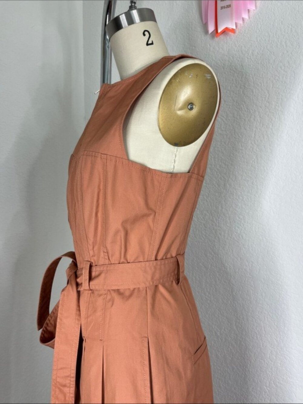 Ulla Johnson Marin Jumpsuit in Sedona Belted Darted Zip Front Sleeveless - Picture 8 of 13